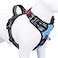 PHOEPET No Pull Dog Harness Reflective Adjustable Vest with a Training Handle Name ID Pocket 2 Metal Leash Hooks 3 Snap Buckles Easy to Put on Take OffS Baby Blue