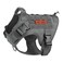 OneTigris Adjustable Tactical Dog Harness with Handle Full Body Dog Vest for Hiking Training OutdoorGreySmall