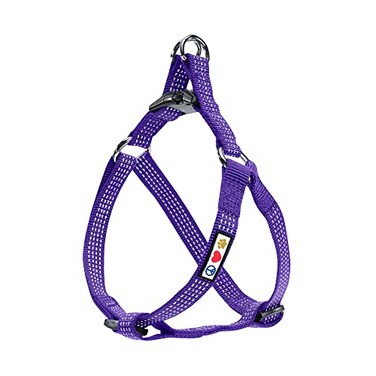 Pawtitas Reflective Stepin Dog Harness Adjustable NoPull Vest for Puppies to Seniors Safe Comfortable M Purple