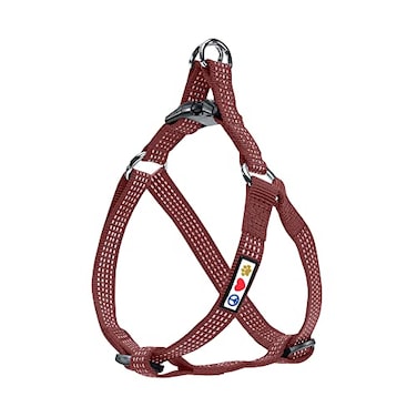 Pawtitas Reflective Stepin Dog Harness Adjustable NoPull Vest for Puppies to Seniors Safe Comfortable M Marsala