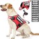 MOOGROU Service Dog Vest Harness and Leash Set10 PatchesNo PullAdjustable Reflective Dog Harness with Soft Padded Handle for TrainingEverydayFit SmallMediumLargeExtraLarge DogsRed L