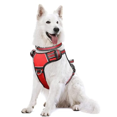 WINSEE Dog Harness No Pull Pet Harnesses with Dog Collar Adjustable Reflective Oxford Outdoor Vest FrontBack Leash Clips for Small Medium Large Extra Large Dogs Easy Control Handle for Walking