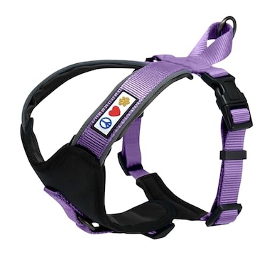 Pawtitas Reflective Padded Dog Harness for XSmall Dogs Adjustable Puppy Stepin Vest Fits Chest 1418 in No Pull Training Harness XS Orchid