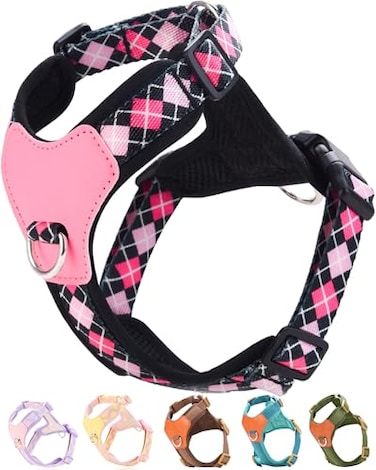SOLMOONY Black xs Dog Harness for Small Dogs No Pull Dog Harness with 2 Leash Clips Puppy Harness Dog Vest HarnessBlack XS