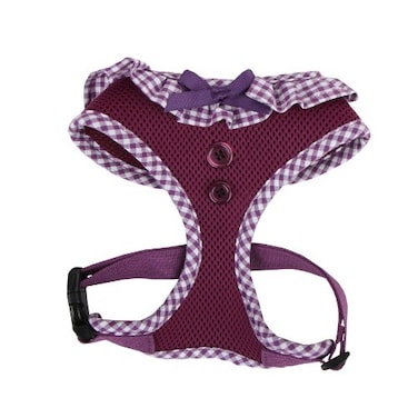 Puppia Vivien Dog Harness OvertheHead All Season Cute No Pull No Choke Walking Training Adjustable for Small Dog Purple XSmall