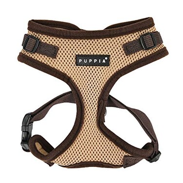 Puppia Authentic RiteFit Harness with Adjustable Neck XLarge Beige