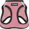 Best Pet Supplies All Weather Mesh Plush Reflective No Pull Harness for Small Medium Dogs Cats Secure with Hook Loop Fastener Buckle Double DRings PinkBlack Trim L