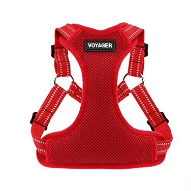 Best Pet Supplies Voyager Adjustable Stepin Flex Breathable Mesh Dog Harness for Small Medium Large Dogs Red L