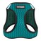 Best Pet Supplies All Weather MeshPlush Reflective No Pull Harness for Small Medium Dogs Cats Secure with Hook Loop Fastener Buckle Double DRings Turquoise 2Tone M