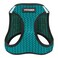 Best Pet Supplies All Weather MeshPlush Reflective No Pull Harness for Small Medium Dogs Cats Secure with Hook Loop Fastener Buckle Double DRings Turquoise 2Tone M