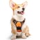 Eagloo Dog Harness Medium Sized Dog No Pull Service Vest with Reflective Strips and Control Handle Adjustable and Comfortable for Walking No Choke Pet Harness with 2 Metal Rings Orange M
