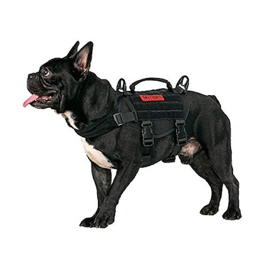 OneTigris Tactical Dog HarnessPuppy Harness with Handle Military Vest for Small Dogs Outdoor Easy Control Training Walking