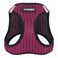 Best Pet Supplies All Weather MeshPlush Reflective No Pull Harness for Small Medium Dogs Cats Secure with Hook Loop Fastener Buckle Double DRings Fuchsia 2Tone L