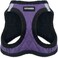 Best Pet Supplies All Weather Plush Reflective No Pull Harness for Small Medium Dogs Cats Secure with Hook Loop Fastener Buckle Double DRings Purple Faux Leather S