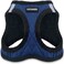 Best Pet Supplies All Weather Plush Reflective No Pull Harness for Small Medium Dogs Cats Secure with Hook Loop Fastener Buckle Double DRings Royal Blue Faux Leather XS
