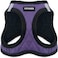 Best Pet Supplies All Weather Plush Reflective No Pull Harness for Small Medium Dogs Cats Secure with Hook Loop Fastener Buckle Double DRings Purple Faux Leather XS