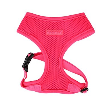 Puppia Soft Harness A XS OvertheHead Soft Mesh Harness Neon Pink