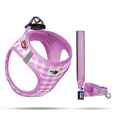 Curli Vest AirMesh PinkCaro 2XS Leash M