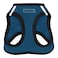 Best Pet Supplies Voyager Stepin Air Harness All Weather Mesh Reflective No Pull Harness for Dogs Cats Secure with Hook Loop Fastener Buckle Double DRings BlueBlack Trim S