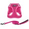 Best Pet Supplies Voyager Stepin Air All Weather Mesh Harness and Reflective Dog 5ft Leash Combo with Neoprene Handle for Small Medium and Large Breed Puppies Set Fuchsia Medium