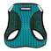 Best Pet Supplies Voyager Stepin Air Harness All Weather Mesh Reflective No Pull Harness for Dogs Cats Secure with Hook Loop Fastener Buckle Double DRings Turqupise 2Tone M