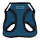 Best Pet Supplies Voyager Stepin Air Harness All Weather Mesh Reflective No Pull Harness for Dogs Cats Secure with Hook Loop Fastener Buckle Double DRings BlueBlack Trim XS