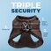 Best Pet Supplies All Weather Plush Reflective No Pull Harness for Small Medium Dogs Cats Secure with Hook Loop Fastener Buckle Double DRings Chocolate Suede XS