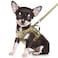 SALFSE Tactical Dog Harness Small Military K9 Puppy Vest Harness and Leash No Pull Outdoor Training XS Dog Harness with Handle XSmall KhakiLeash