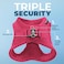 Best Pet Supplies All Weather Plush Reflective No Pull Harness for Small Medium Dogs Cats Secure with Hook Loop Fastener Buckle Double DRings Fuchsia Corduroy M