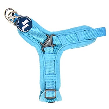 Puppia Soft Dog Harness X No Choke No Pull Adjustable Walking Training for Small and Medium Dog Sky Blue M