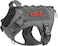 OneTigris Tactical Dog Harness VestNoPull Service Dog Vest with Hook Loop PanelsAdjustable Dog Vest Harness for Walking Hiking TrainingGreyXS