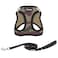 Best Pet Supplies Voyager Stepin Air All Weather Mesh Harness and Reflective Dog 5ft Leash Combo with Neoprene Handle for Small Medium and Large Breed Puppies Set Army Base Small