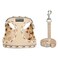 Mercano Soft Mesh Dog Harness and Leash Set Stepin Reflective Breathable Lightweight Vest Harnesses with Safety Buckle for Small Dogs Cats Beige XS