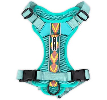 Wilderdog Lightweight Dog Harness with Reflective Straps Medium Seafoam