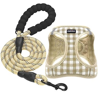 Matilor Dog Harness Stepin Breathable Puppy Cat Dog Vest Harnesses for Small Medium Dogs