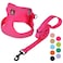 BELLAPAL BELLA PAL Step in Vest Harness for Small and Medium Dogs No Pull Small Dog Harness with Leash Set Comfortable Air Mesh Dog Vest Harness with Reflective Strip Hot Pink S