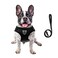 FEimaX Dog Harness and Leash Set for Walking Soft Mesh Adjustable Easy Control Lightweight Cat Vest Harnesses with Reflective Strips Escape Proof Small Dogs Cats Vests Black Large
