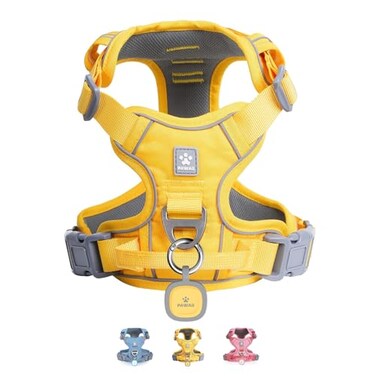 Pawaii No Pull Dog Harness with Pet ID TagReflective Strips No Choke Front O Ring Breathable Mesh Adjustable Soft Padded Pet Vest with Easy Control Handle for Small Dogs