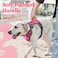 rabbitgoo Dog Harness for Large Dogs No Pull Pet Harness with Soft Padded Handle Adjustable Reflective Vest with 3 Buckles Easy Walking Harness with 2 Leash Clips Pink L