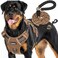 Beebiepet Heavy Duty Tactical Dog Harness for Small Dogs No Pull Adjustable Pet Harness Reflective Service Training Easy Control Pet Vest Military K9 Working Dog HarnessesX Large Brown