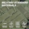 Yungaspy No Pull Tactical Dog Harness for Large Dogs Escape Proof Molle Dog Vest Harness and Leash Set Adjustable Military Service Dog Harness with Handle for Medium Large DogsGreen M