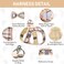 GAMUDA Small Dog Harness Collar and Leash Set Step in No Chock No Pull Soft Mesh Adjustable Dog Vest Harnesses Plaid Reflective for Dogs Puppy Cats Kitten Rabbit Beige S