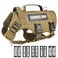WINSEE Service Dog Vest Harness for Large Dog Tactical Working MOLLE Vest with 10 Pet Patches No Pull Heavy Duty Harness for Training Walking