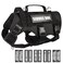 WINSEE Service Dog Vest Harness for Large Dog Tactical Working MOLLE Vest with 10 Pet Patches No Pull Heavy Duty Harness for Training Walking