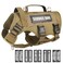 WINSEE Service Dog Vest Harness for Medium Dog Tactical Working MOLLE Vest with 10 Pet Patches No Pull Heavy Duty Harness for Training Walking