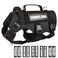 WINSEE Service Dog Vest Harness for Medium Dog Tactical Working MOLLE Vest with 10 Pet Patches No Pull Heavy Duty Harness for Training Walking