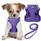 YIMEIS Dog Harness and Leash Set No Pull Soft Mesh Pet Harness Reflective Adjustable Puppy Vest for Small Medium Large Dogs Cats Purple XSmall Pack of 1