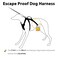 Huntboo Escape Proof Dog Harness Secure Dog Harness No EscapeFully Reflective Harness with HandleBreathableDurableAdjustable Vest for Small Dogs WalkingTraining Running GearLavender PurpleS