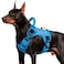 WINGOIN Blue Tactical Dog Harness for Large Dogs Heavy Duty No Pull Dog Harness with Handle Adjustable Reflective Military K9 German Shepherd Big Size Dog Vest for Walking Training Hunting L
