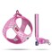 Curli Vest Harness curli Clasp AirMesh PinkCaro M Leash L